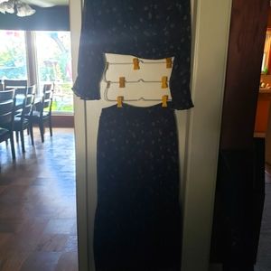 midriff rayon skirt and blouse